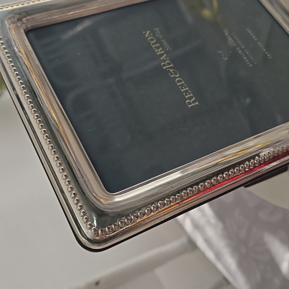 NWOT Reed & Barton Made In Italy Sterlng Silver Beaded Picture Frame 5"x7" - Picture 6 of 13